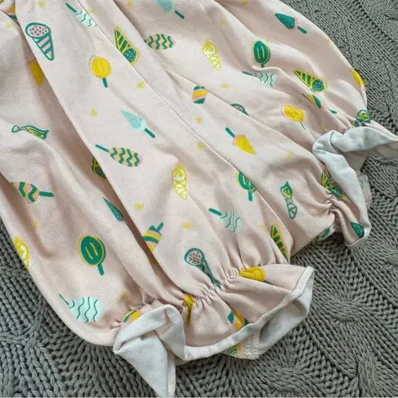 Wildflowers Day Dream Baby Romper Ice Cream and Sweet Treat Pattern ~ 3M - Picture 12 of 12